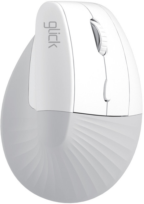 지클릭커 오피스프로 버티컬 도톰 쉬폰 무소음 인체공학 블루투스 무선 마우스, OP50, 오프화이트
