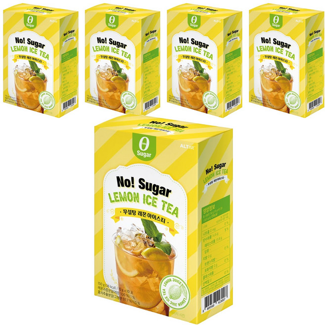 무설탕 레몬 아이스티분말, 15g, 10개입, 5개