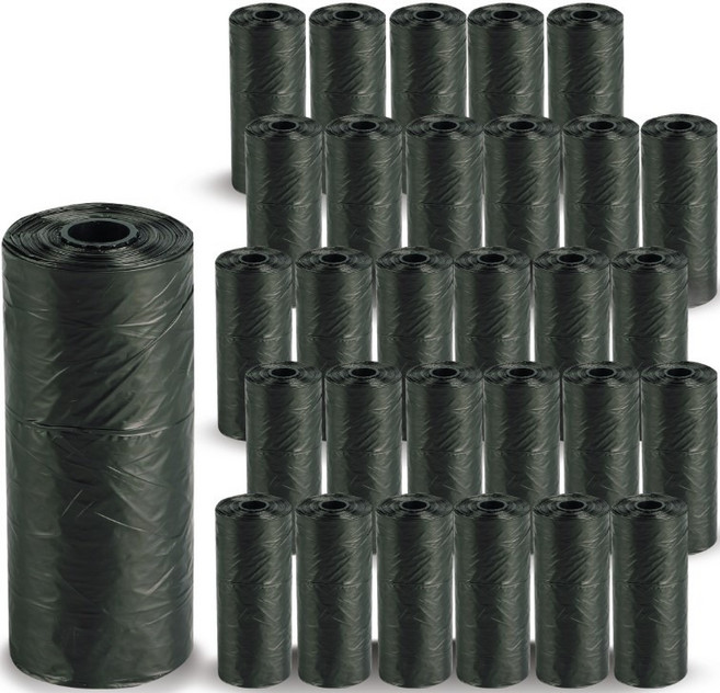 멍냥 강아지 배변봉투 리필형, 블랙, 20개입, 30개