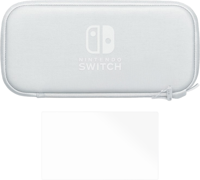 Nintendo 任天堂 Switch LITE 便攜包 附螢幕保護貼 灰白色, LHA-HDH-A-PSS-TWN/W, 1個