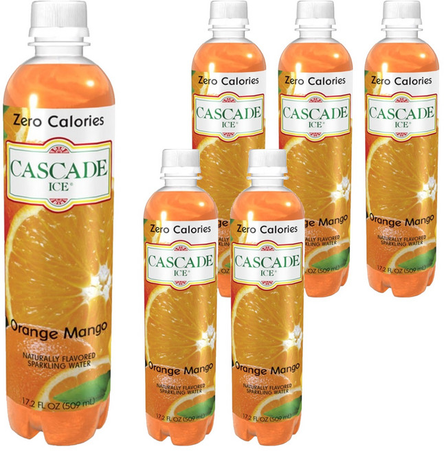 캐스케이드 스파클링 오렌지 망고에이드, 509ml, 6개