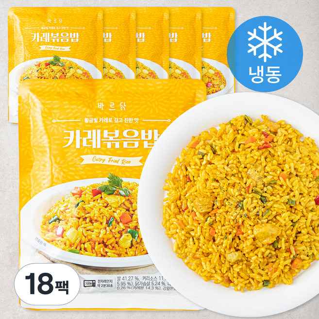 바르닭 카레 볶음밥 (냉동), 180g, 18팩