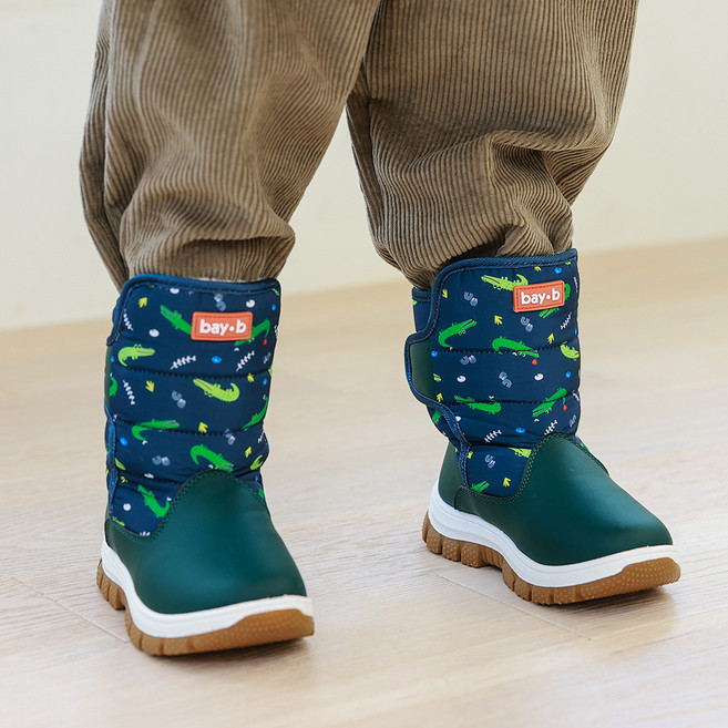 bayb加厚防寒兒童皮草靴