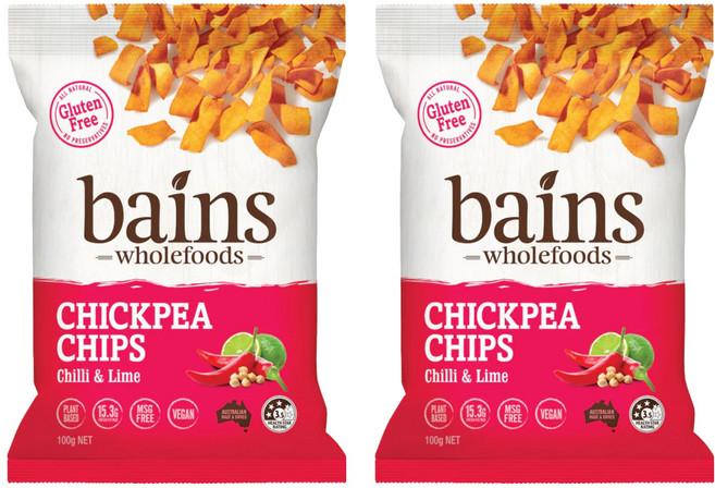 bains wholefoods 鷹嘴豆零食脆片 香辣萊姆風味, 100g, 2包