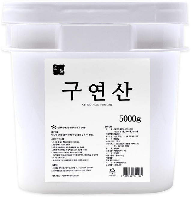 순담 구연산, 5kg, 1개