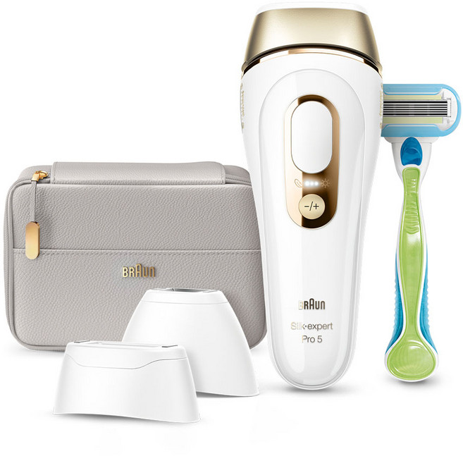 BRAUN 실크 엑스퍼트 프로 파이브 IPL 제모 의료기기 세트, PL5257/6031