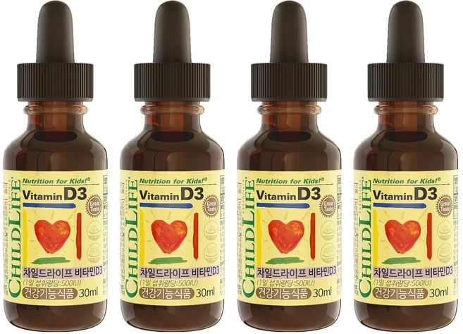 차일드라이프 비타민 D3 베리맛, 30ml, 4개 - 쿠팡