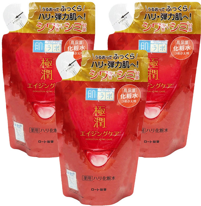 HADALABO 肌研 極潤抗皺緊緻化妝水補充包, 170ml, 3包