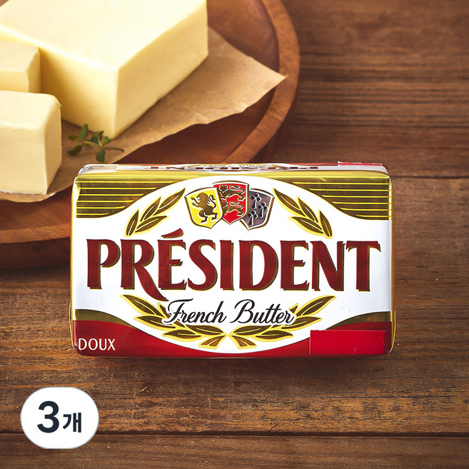 프레지덩 프렌치 버터, 200g, 3개