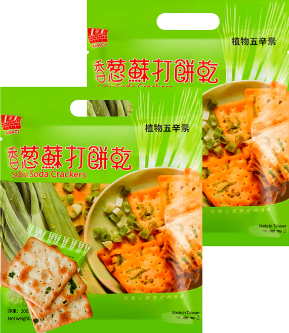 安堡 香蔥蘇打餅乾, 300g, 2袋