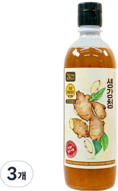 티바인 알룰로스 생강청, 3개, 1개입, 590g