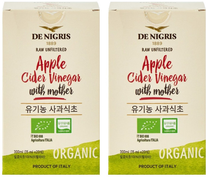 DE NIGRIS 德尼格斯 蘋果醋隨身包, 300ml, 2個