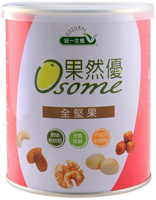 統一生機 Osome 果然優 全堅果, 300g, 1罐