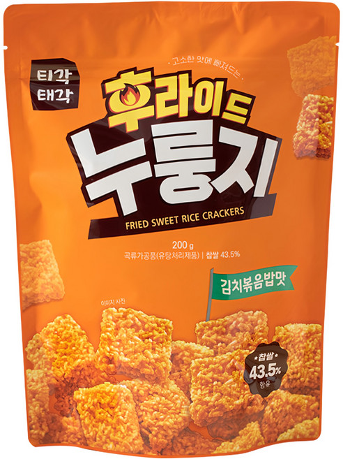 Tigak Taegak 鍋巴餅乾 泡菜口味, 200g, 1包