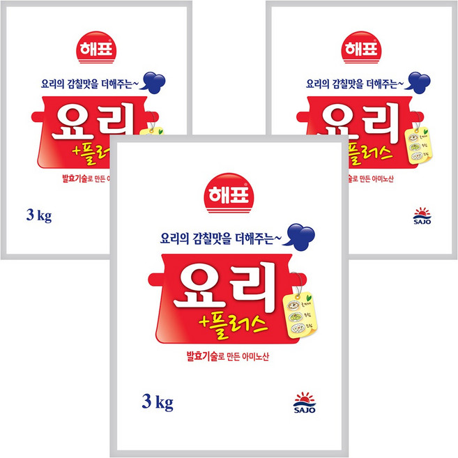 해표 요리플러스, 3kg, 3개