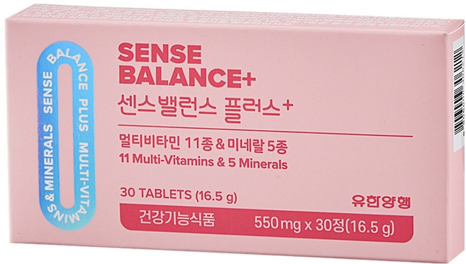 유한양행 센스밸런스 플러스 멀티비타민 앤 미네랄 16.5g, 1개, 30정