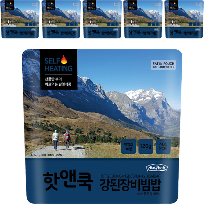 이지밥 핫앤쿡 강된장비빔밥, 6개, 120g