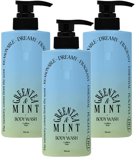 오디드 쿨라임 아크네 바디워시 그린티민트, 500ml, 3개