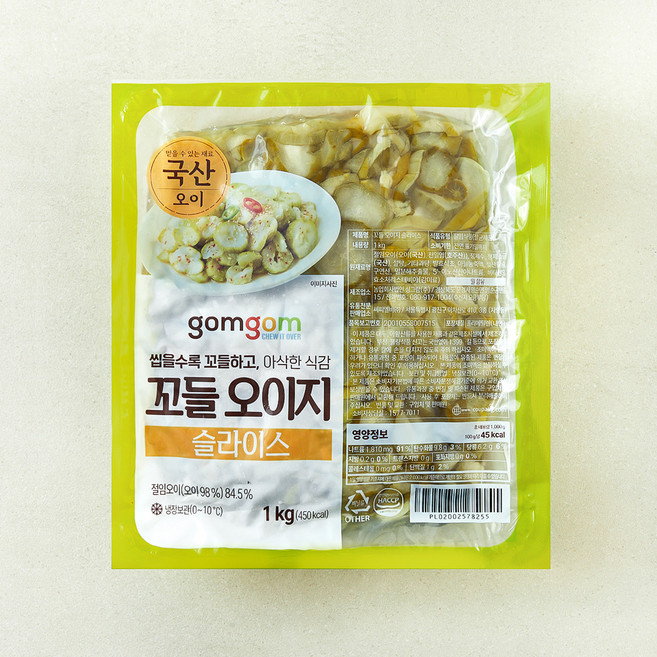 곰곰 꼬들 오이지 슬라이스, 1kg, 1개