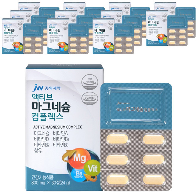 JW중외제약 액티브 마그네슘 컴플렉스, 30정, 12개