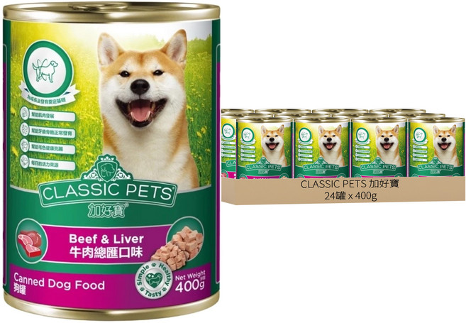 CLASSIC PETS 加好寶 成犬 狗罐, 牛肉總匯口味, 400g, 24罐