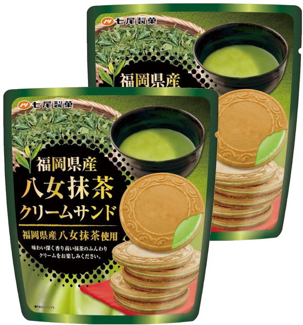 七尾製菓 八女抹茶風味法蘭酥, 66g, 2包