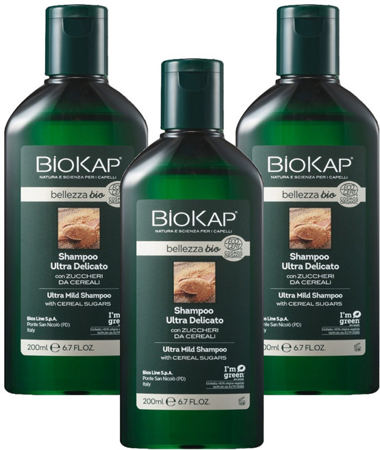 비오캅 벨레짜 바이오 울트라 마일드 샴푸, 3개, 200ml