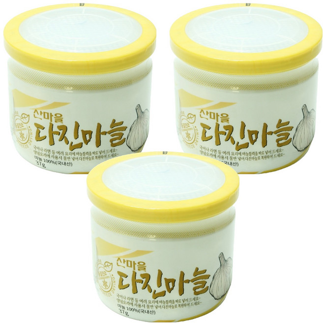 산마을 다진마늘 블럭, 37g, 3개