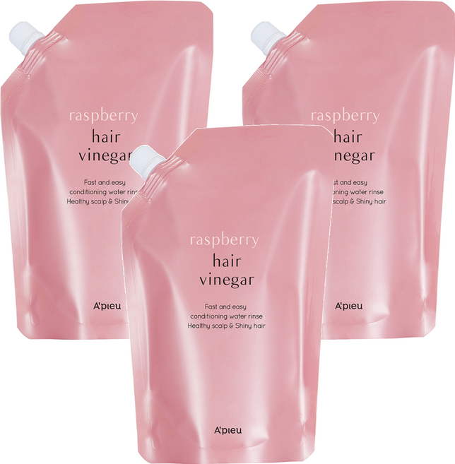 A'pieu 覆盆莓果醋香護髮保養液補充包, 400ml, 3包