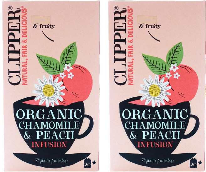클리퍼 유기농 카모마일 앤 피치, 1.5g, 20개입, 2개