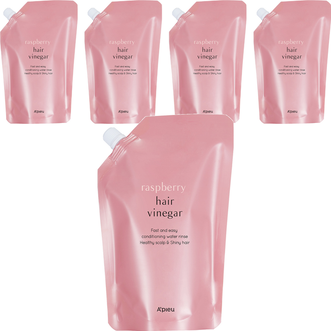 A'pieu 覆盆莓果醋香護髮保養液補充包, 400ml, 5包