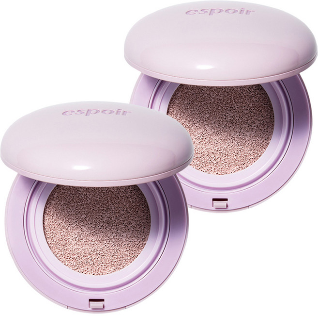 espoir 艾絲珀 Dewlike Jello提亮氣墊 15g, 02 Neutral Mauve, 2個
