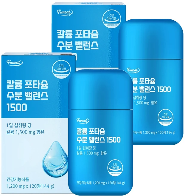 퍼니트 칼륨 포타슘 수분 밸런스 1500, 120정, 2박스 - 쿠팡