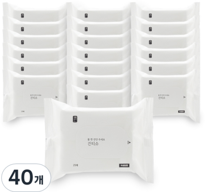 생활공작소 건티슈, 25매, 40개