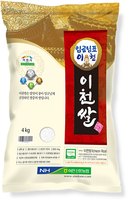 신둔농협 2026년산 햅쌀 임금님표 이천쌀 상등급, 4kg, 1개