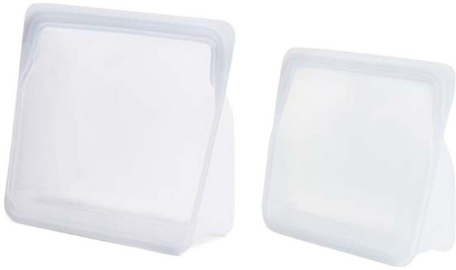 stasher 站站夾鏈袋2件組 雲霧白, 大 + 中, 2件, 1組