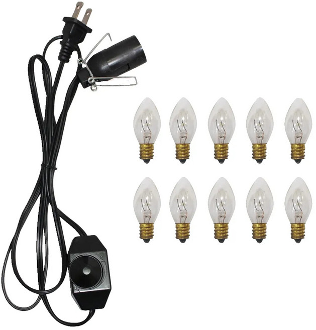 ROSE GEM 瑰麗寶 調光電線材料包 2w燈泡材料 10顆, 電線+燈泡, 1組