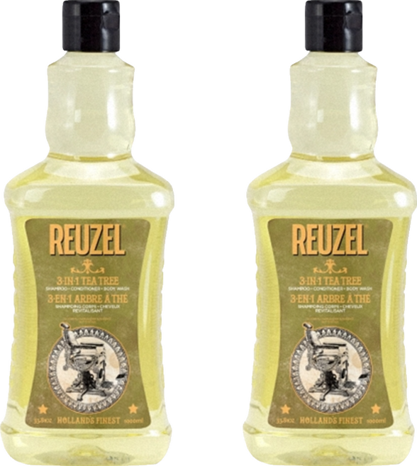 REUZEL 3合1茶樹全能全身洗潤保濕髮浴 - 1L, 1000ml, 2瓶