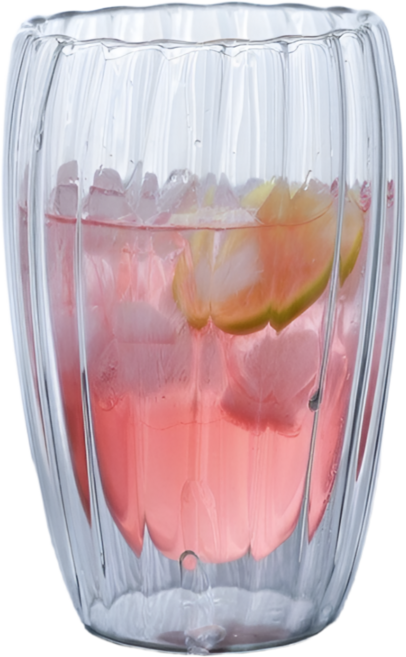 오꼬비 피오니 라인 유리컵 450ml, 투명 대, 1개