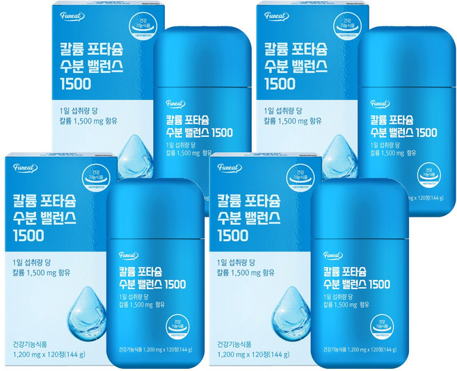 Funeat 鉀離子水平衡補充錠, 120顆, 4盒