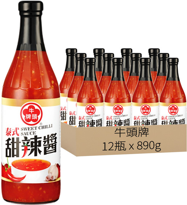 牛頭牌 泰式甜辣醬, 890g, 12瓶