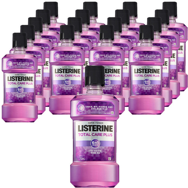 리스테린 토탈케어 플러스 구강청결제, 250ml, 18개