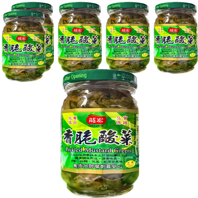 龍宏 香脆酸菜, 370g, 6罐