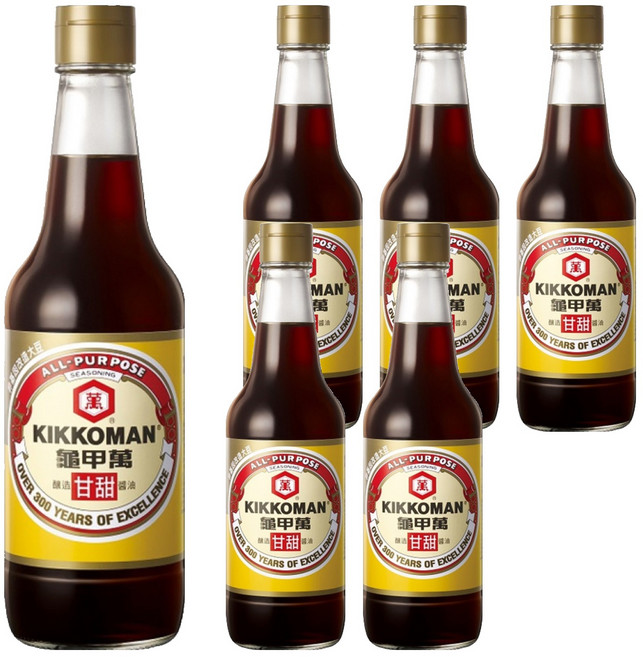 KIKKOMAN 龜甲萬 釀造甘甜醬油, 500ml, 6瓶