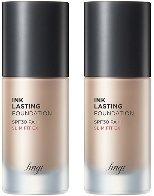 THE FACE SHOP 菲詩小舖 Ink Lasting Slim Fit EX 粉底液 30ml, 杏桃米色(N201), 2個