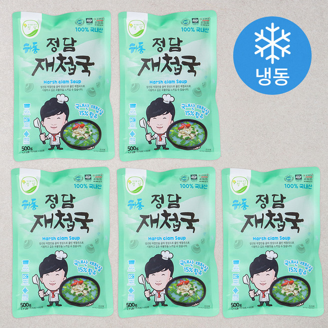 정성을담다 재첩국 (냉동), 500g, 5개