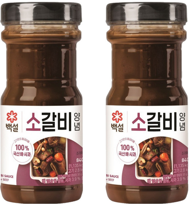백설 소갈비 양념, 840g, 2개