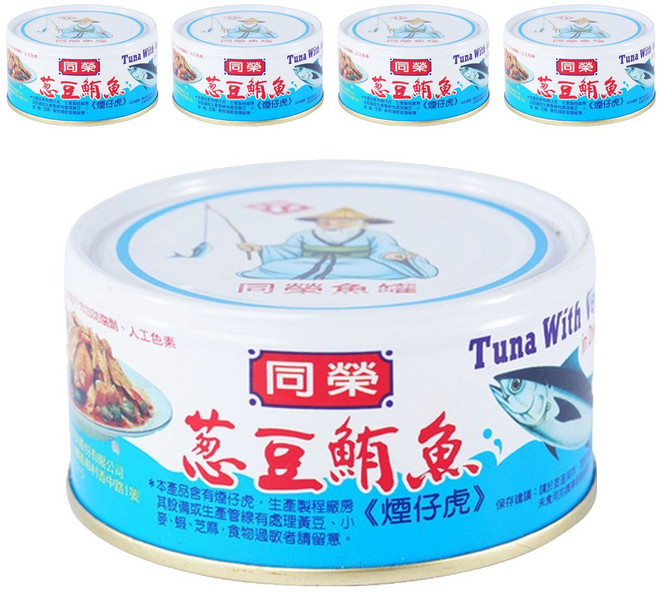 同榮 蔥豆鮪魚 煙仔虎, 185g, 5罐