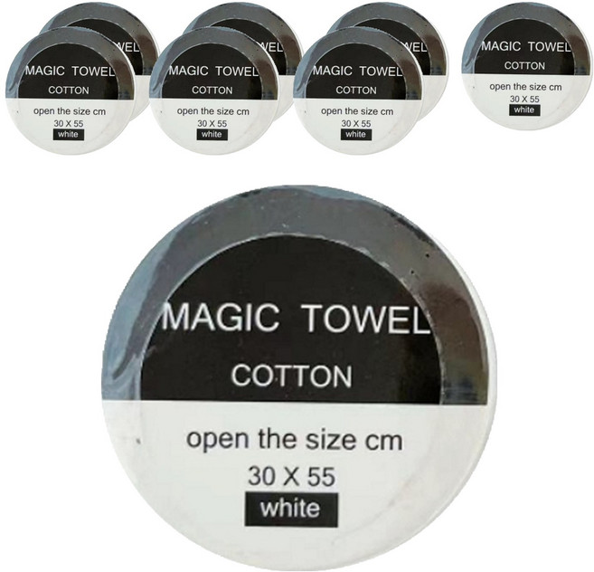 원이네 일회용 코인 샤워 타월, 화이트, 30개입, 8개