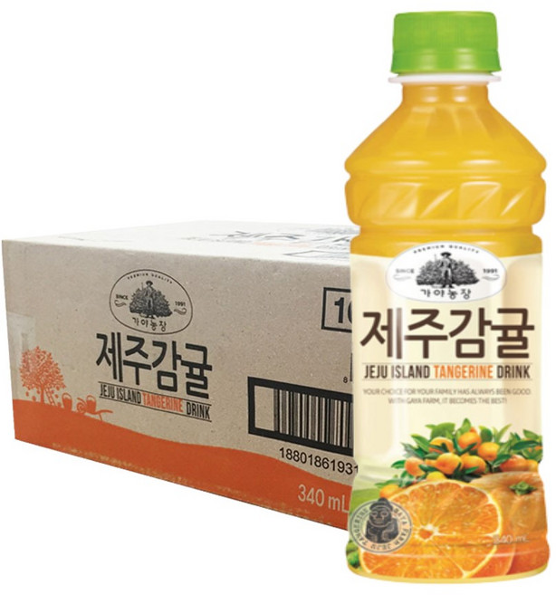 가야농장 제주 감귤주스, 340ml, 24개